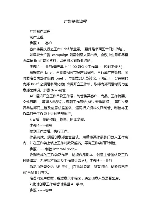 广告制作流程