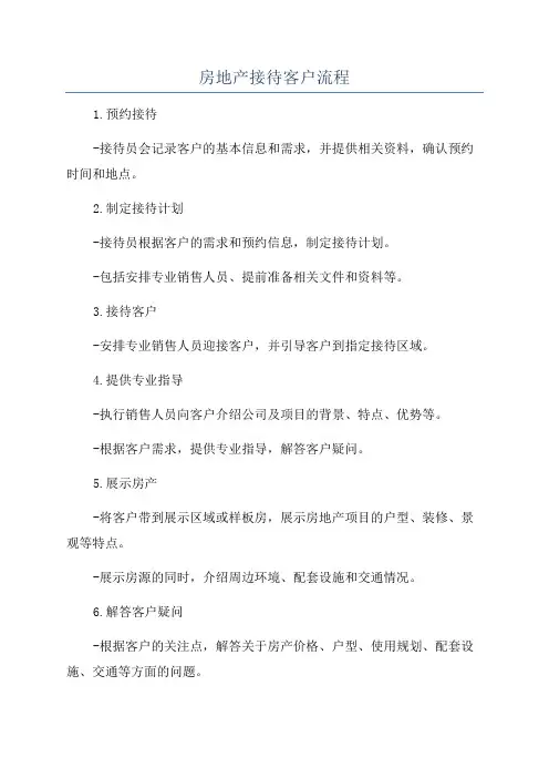 房地产接待客户流程