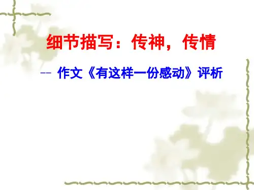 细节描写：传神传情(教案)
