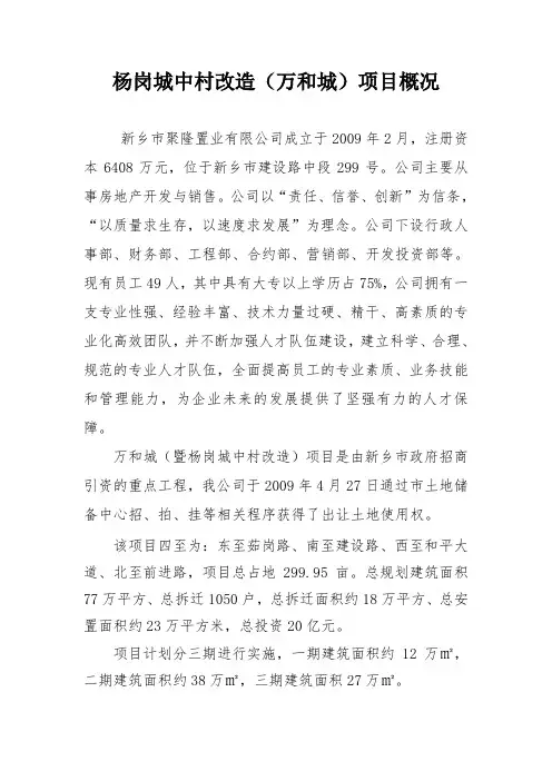 万和城项目概况