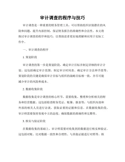 审计调查的程序与技巧