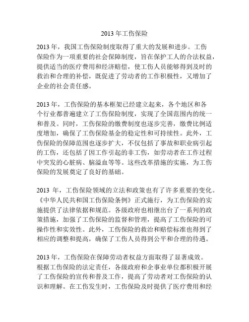 2013年工伤保险