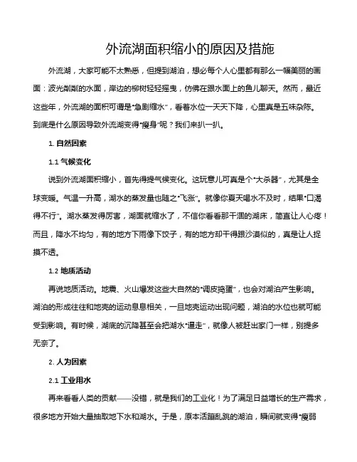 外流湖面积缩小的原因及措施