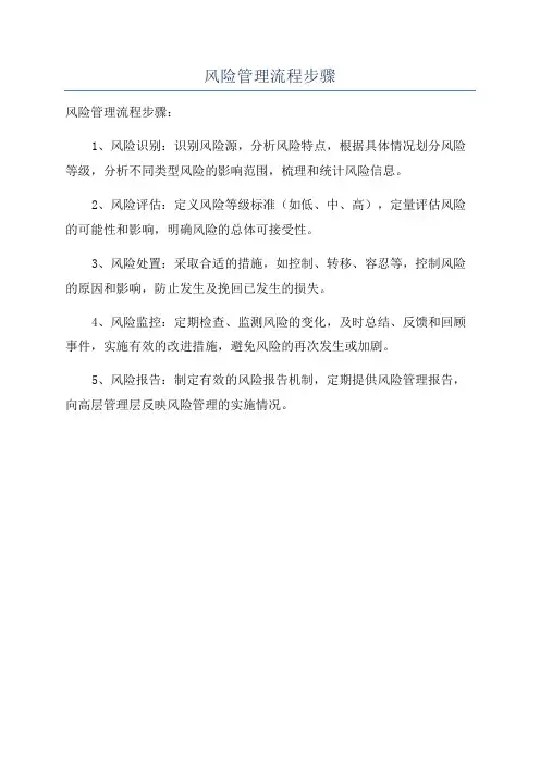 风险管理流程步骤