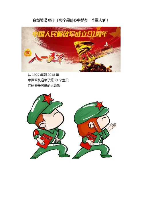 自然笔记053丨每个男孩心中都有一个军人梦！