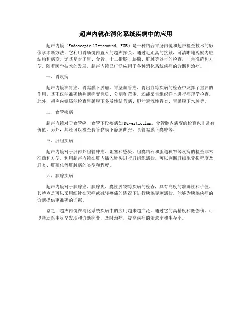 超声内镜在消化系统疾病中的应用