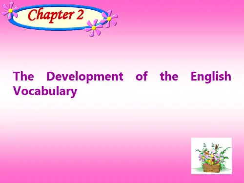 chapter 2 词汇学