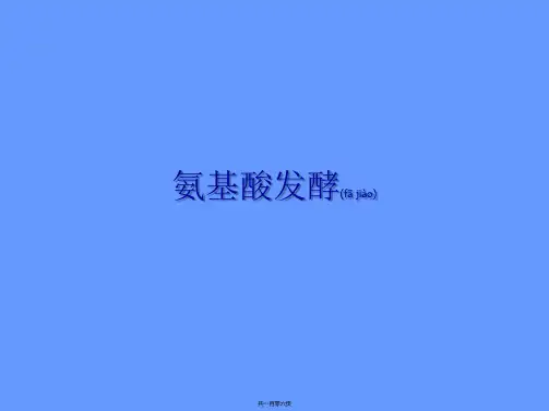 氨基酸发酵