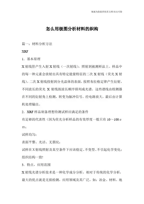 怎么用极图分析材料的织构