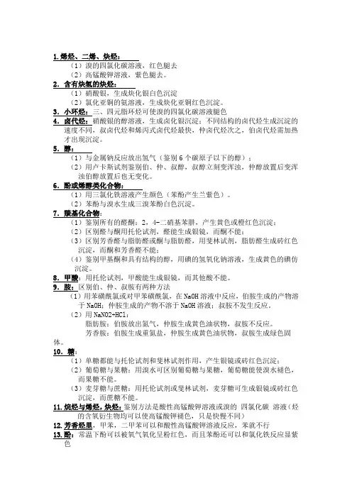 有机化学鉴别题