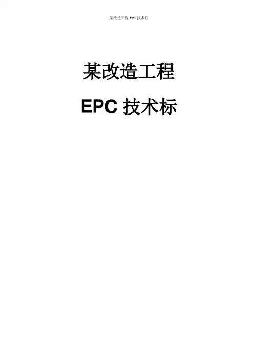 某改造工程EPC技术标