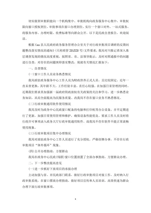 最新民政自查报告3篇