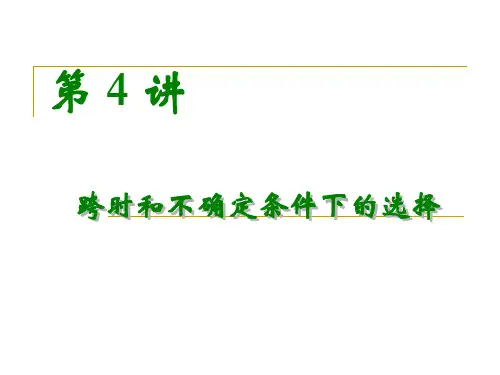 中级微观04跨时和不确定条件下的选择
