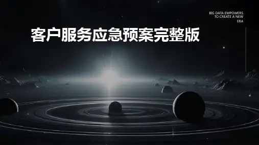 客户服务应急预案完整版