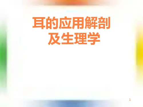 耳的应用解剖及生理学ppt课件