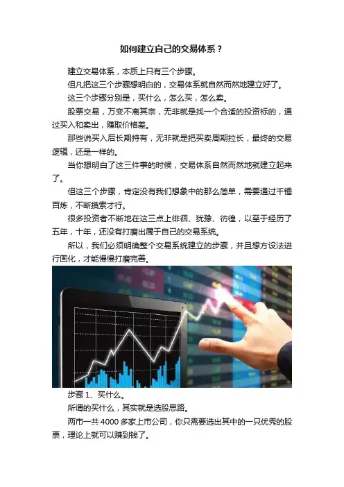 如何建立自己的交易体系？