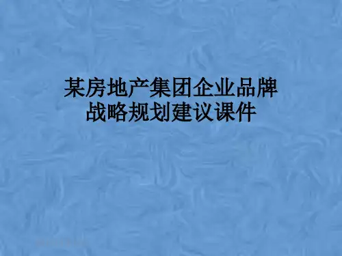 某房地产集团企业品牌战略规划建议课件