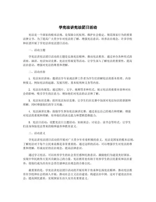 学宪法讲宪法团日活动