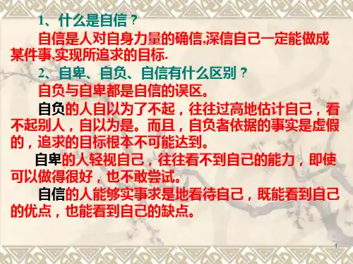 自信是成功的基石PPT课件