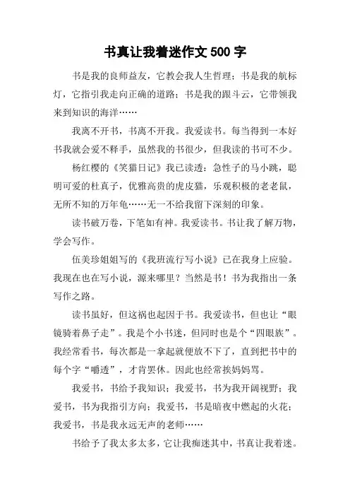 书真让我着迷作文500字