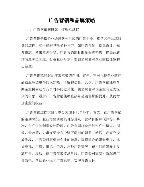 广告营销和品牌策略