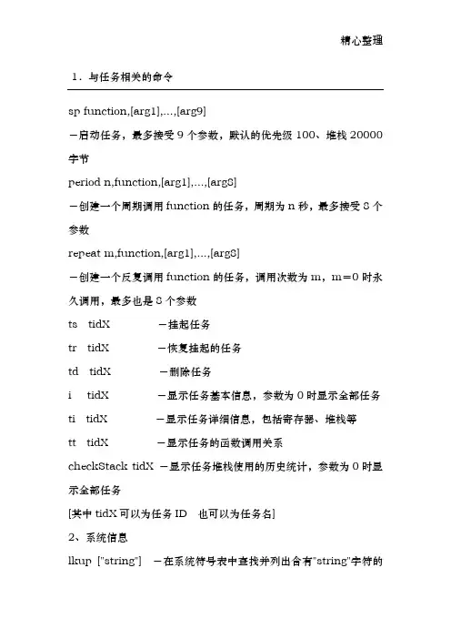 vxworks基础命令