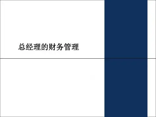 总经理的财务管理概述(PPT 73张)