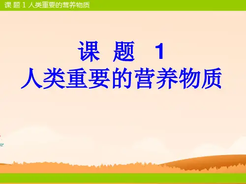 化学与生活ppt课件