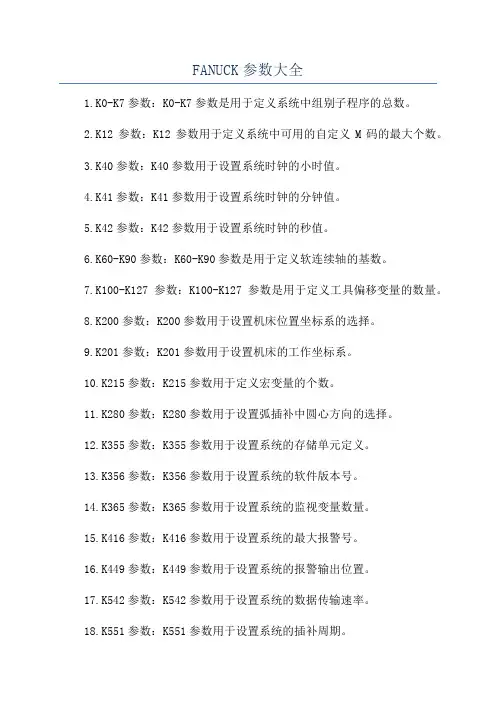 FANUCK参数大全