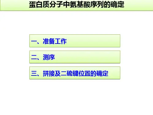 高中生物竞赛课件：蛋白质分子中氨基酸序列的确定