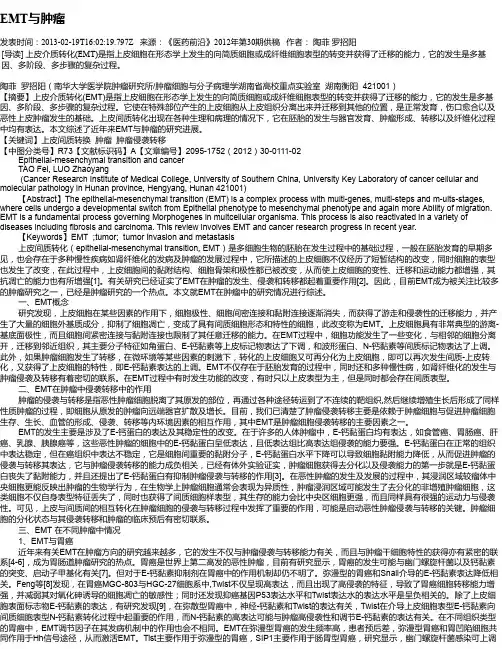 EMT与肿瘤