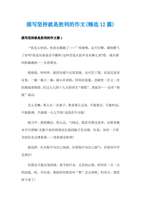 描写坚持就是胜利的作文(精选12篇)