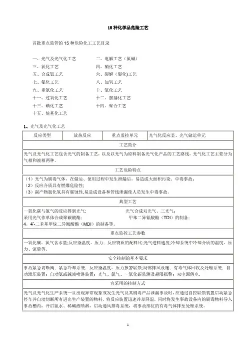 18种危险工艺