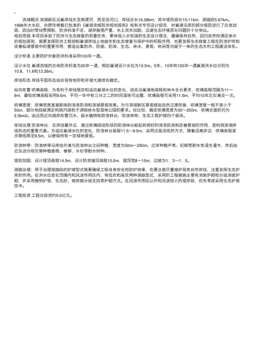 合肥市巢湖岸线综合治理规划