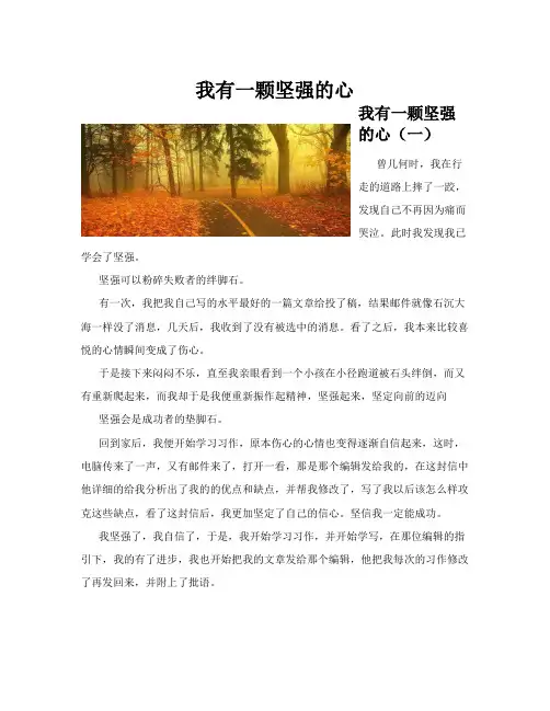 我有一颗坚强的心(共10篇)