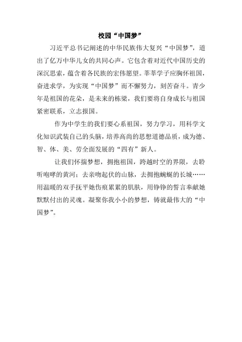校园“中国梦”