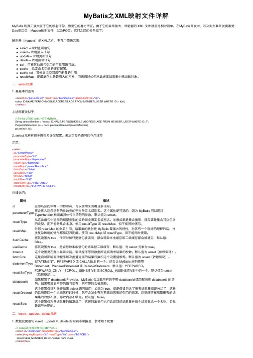 MyBatis之XML映射文件详解