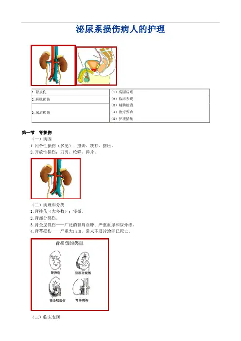 外科护理学图文讲义-泌尿系损伤病人的护理