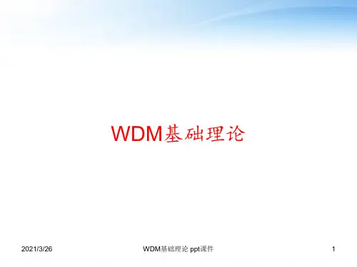WDM基础理论 ppt课件