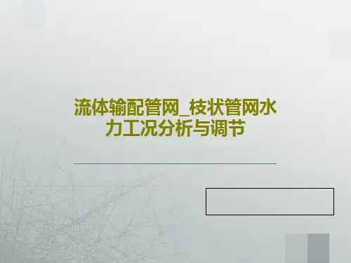 流体输配管网_枝状管网水力工况分析与调节共52页