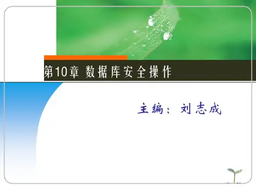 Oracle11g教程第10章数据库安全操作-PPT资料50页