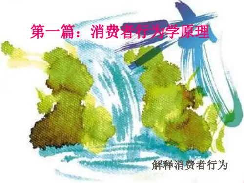 第一篇消费者行为学原理-资料