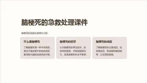 脑梗死的急救处理课件