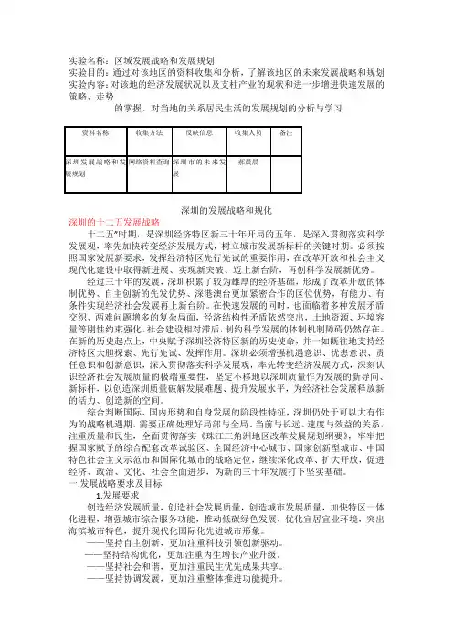 10深圳发展战略和规划郝晨晨0917103046
