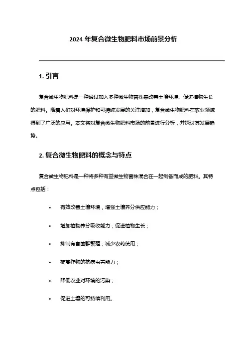 2024年复合微生物肥料市场前景分析