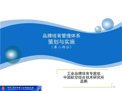 品牌培育管理体系(工信部课件)