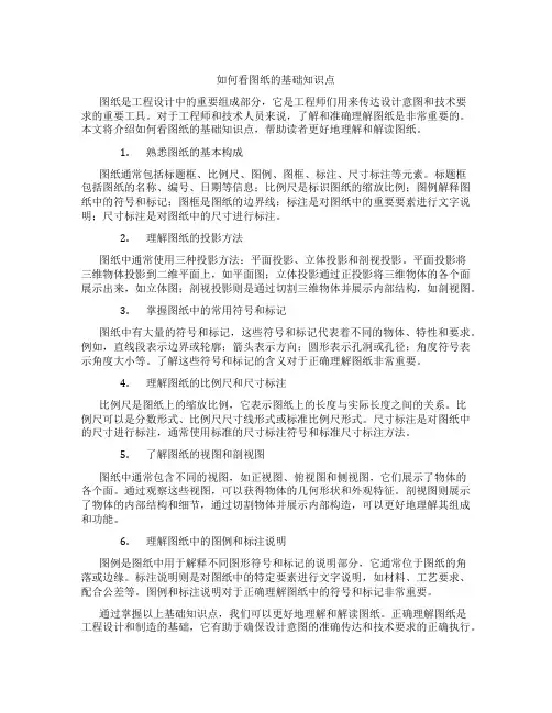 如何看图纸的基础知识点