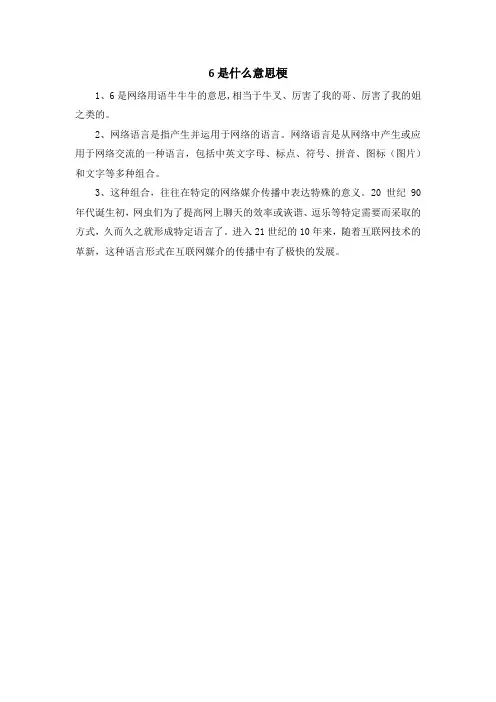 6是什么意思梗