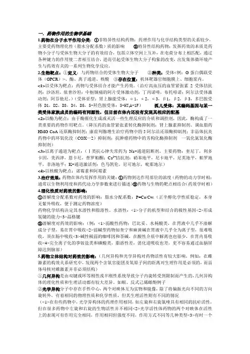 药物合成化学总结