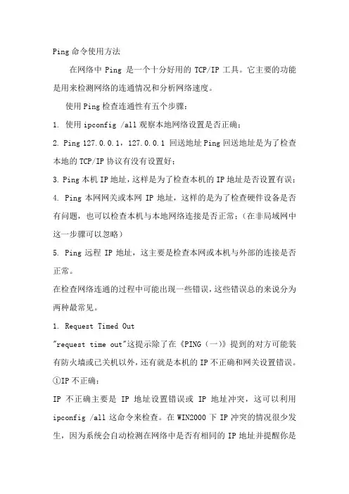 Ping命令使用方法